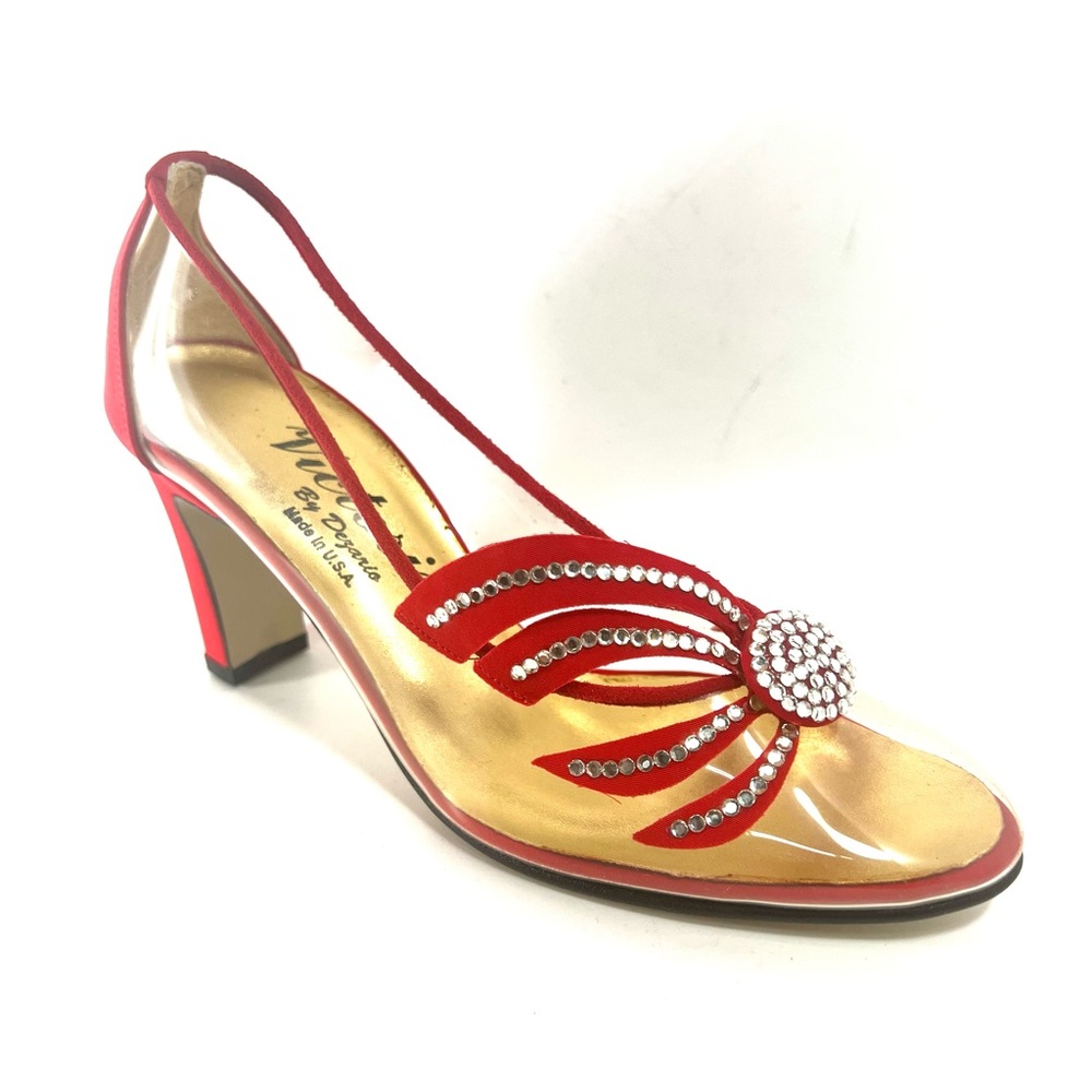 Dressy Red Clear Shoes Made In US New In Box